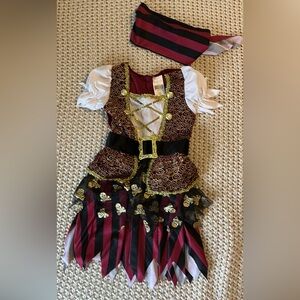 Girls Pirate Costume with Gold Accents